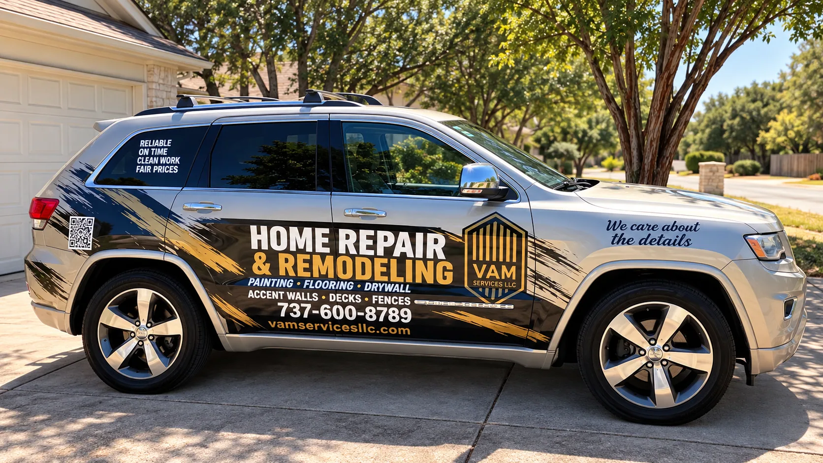 VAM Services LLC home repair and remodeling vehicle serving Austin area homeowners
